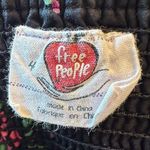 Free People  Mini Dress Women Size 4 Black Floral Strapless Back Zip Poison Apple Photo 2