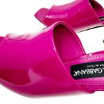 Dolce & Gabbana Fuchsia Pink Patent Mules Gold DG Heel Logo Sandals Size EU 37.5 Photo 8