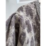ZARA Jacquard Animal Print Brushed Finished Texture Wool Blend Cardigan Small Photo 4