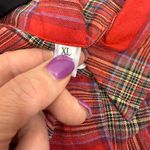 Long Sleeve Festive Lightweight Plaid Shirt/Blouse Red Size XL Photo 1