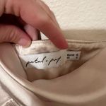 Petal and Pup  Cheya Satin Midi Dress in Champagne Color With High Slit Size 6 Photo 6