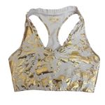 Lilly‎ Pulitzer Luxletic Lindsay Sports Bra UPF 50+ Size Medium Workout Metallic White Photo 3