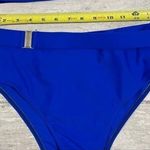 Blue Bikini Large One Shoulder French Cut High Leg Belt Bottom Vibrant Like New Photo 3