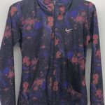 Nike hooded purple black maroon splotched zip up running performance workout sz Photo 2
