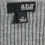 a.n.a . Women’s gray sweater- 3/4 cuffed sleeves w/ button detail - Size Medium Photo 3