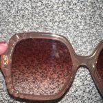 Chloé CHLOE SCALLOPED NUDE PINK TRANSPARENT SQUARE SUNGLASSES SUN HEART MOTIF HINGES Photo 2