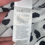 Cupshe Black & White Spotted Blouse size large Photo 7