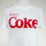Enjoy Coke Shirt Womens Size XL Coca Cola Diet Coke White Red Short Sleeve Photo 1