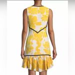 Alexis  Simonet Floral Marigold Ruffle Flounce Mini Dress NWOT Photo 3