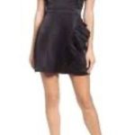 Ali & Jay Satin Asymmetrical Pleated Cocktail Dress Photo 1