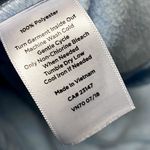 Talbots  Womens Jacket XL Blue High Neck Zips Pockets Fleece Cotton Blend Photo 7