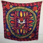 Vintage Square Silk Scarf Escada 1980s Circus Horse Photo 0