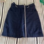 Anthropologie Short Cargo Skirt 0 Navy Blue Preppy Pencil Skirt Casual Work XS Photo 10