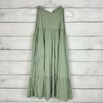 MABLE Babydoll‎ Sleeveless Tiered Mini Dress Women Size Small Cottagecore Boho Green Photo 2