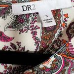 DR2 Floral‎ Paisley Blouse Top S Brown Photo 2