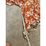 Angie  Burnt Orange Halter Jumpsuit Hawaiian Tropical One‎ Piece Ruffle Small Photo 5