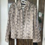 Pamela McCoy Couture Women's Jacket Size 2XL Brown Leather Reptile Snake… Size M Photo 0