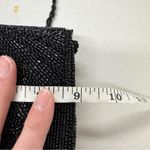 Vintage Black Beaded Handbag Evening Bag Foldover Classic Night Out Photo 12