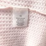 Sweet Romeo  Waffle Knit Thermal Henley Light Pink 1X Photo 3