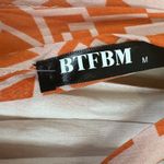 NWT Halter Mini Dress Womens M Orange Geometric Print Ruffle Boho Hippie Western Size M Photo 5