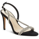 Vince Camuto Womens Luanna Black Suede Rhinesone Sandals Heels Shoes 9.5 NWOT Photo 0