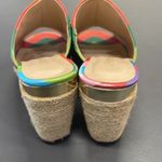 J Renee Prys rainbow striped wedge sandal Size 9.5 Photo 2