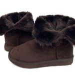 Bumper Brown Faux Suede & Fur Boots Size 7 Photo 2