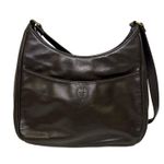 Giani Bernini Dark Brown Leather Shoulder Bag Purse Hobo Style Photo 0