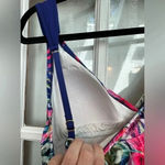 Badgley Mischka  Nadia Tankini Swim Top Tropical Floral Size 12 Photo 4