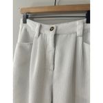 Petal + Pup Corduroy Pants White High Waisted Pleated Wide Leg Size S Photo 2