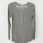 Splendid  THERMAL FOREVER HENLEY lightweight casual gray striped longline Photo 0