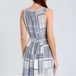 Johnny Was  100% Silk blue off white dress NEW Photo 5