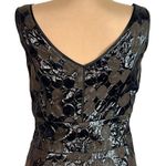 Etcetera Pleated Fit & Flare Cocktail Dress 4 Black Brown Circle Pattern Party Photo 6