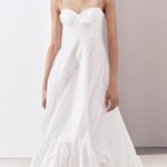 ZARA  dress maxi poplin ruffle flowy white corset bohemian summer vacation Photo 15