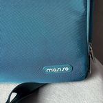 Mosiso 360 Protective Laptop Shoulder Bag in Teal Green Fleece Lined Trolly Belt Blue Photo 2