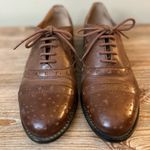 Miz Mooz | Monaco Women's Brown Leather Oxford Wingtip Lace-Up Shoes 7.5 Photo 2