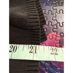 Cache  Black V Neck Ribbed Knit Sweater Top Womens Medium Silk Blend Button Photo 5