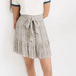 Madewell  Tie Waist Tiered Mini Skirt in Fieldwalk Floral  Photo 0