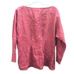 Eileen Fisher  DUSTY ROSE LINEN PINTUCK BLOUSE Photo 1