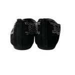 Nicole Miller Nicole Black Beaded Cut Out Ballet Flats Photo 4