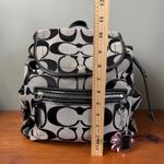 Coach Kyra Signature Jacquard Backpack Daisy Charm Hangtag Matching Wallet Photo 7