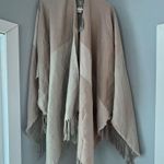 SOIA & KYO NWT  Mirel Woven Colorblock Neutral Blush-Toned Fringe Scarfigan Shawl Photo 1