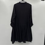Zadig & Voltaire Ranil Black Handkerchief Hem 3/4 Sleeve Button Mini Dress L Photo 3