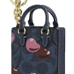 Coach Cherry Print Mini Tote Keychain Photo 0