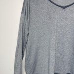 prAna  Robyn Vivid Viola V-Neck Long Sleeve Top in Heather Gray Size M Photo 10