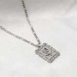 Rose Frame Necklace Silver Photo 3