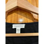 Garnet Hill Women’s  Black Pure Linen Sleeveless Lagenlook Minimalist Dress 10 Photo 1