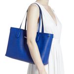 Longchamp  Le Roseau Essential Tote Bag Shoulder Bag Pebble Leather Blue Photo 2
