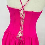 Lucy in the Sky Hot Pink Cutout Mini Dress – Size Large Photo 4