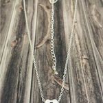 Letter g Heart Necklace Silver Photo 4